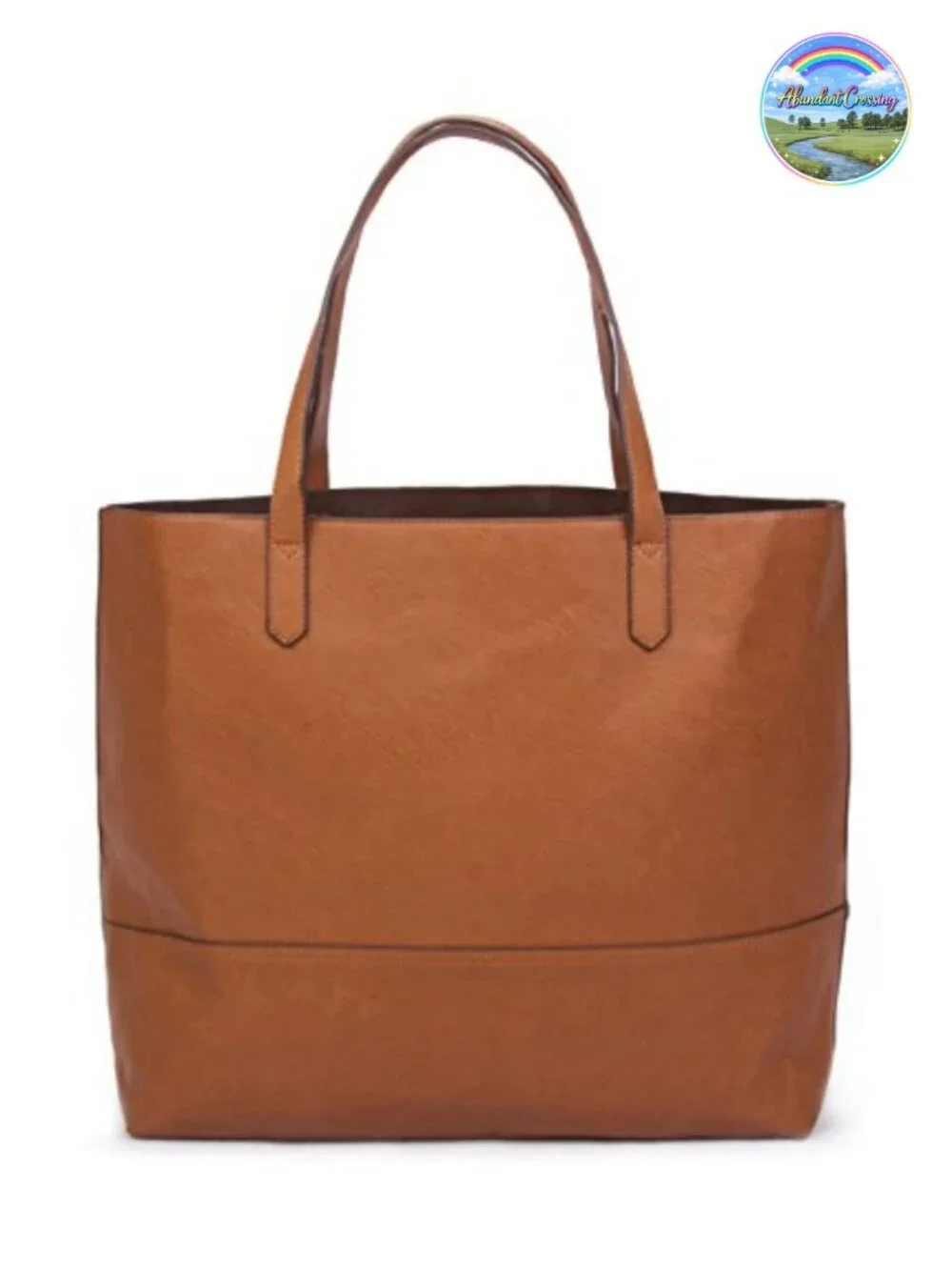 XL Slouchy Vegan Leather Tote Shoulder Bag Work Travel
